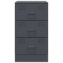 Mesita de noche acero gris antracita 34,5x39x62 cm de vidaXL, Mesitas de noche - Ref: Foro24-841779, Precio: 88,35 €, Descuen...