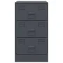 Nachttisch aus anthrazitgrauem Stahl, 34,5x39x62 cm. von vidaXL, Nachttische - Ref: Foro24-841779, Preis: 87,47 €, Rabatt: %