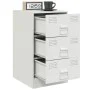 Nachttisch aus weißem Stahl 34,5x39x62 cm von vidaXL, Nachttische - Ref: Foro24-841785, Preis: 77,84 €, Rabatt: %