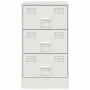 Nachttisch aus weißem Stahl 34,5x39x62 cm von vidaXL, Nachttische - Ref: Foro24-841785, Preis: 77,84 €, Rabatt: %