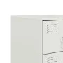Nachttisch aus weißem Stahl 34,5x39x62 cm von vidaXL, Nachttische - Ref: Foro24-841785, Preis: 77,84 €, Rabatt: %