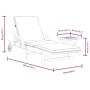 Tumbona con cojín y mesa madera maciza de acacia de vidaXL, Tumbonas - Ref: Foro24-3206362, Precio: 262,64 €, Descuento: %