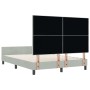Estructura de cama Gris claro 140 x 200 cm Terciopelo