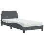 Cama con colchón terciopelo gris oscuro 90x190 cm de vidaXL, Camas y somieres - Ref: Foro24-3208312, Precio: 247,03 €, Descue...