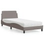 Bett mit taupegrauer Stoffmatratze 80x200 cm von vidaXL, Betten und Lattenroste - Ref: Foro24-3208288, Preis: 237,70 €, Rabat...