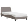 Bett mit taupegrauer Stoffmatratze 80x200 cm von vidaXL, Betten und Lattenroste - Ref: Foro24-3208288, Preis: 237,70 €, Rabat...