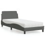 Bed with dark gray fabric mattress 90x200 cm by vidaXL, Beds and slatted bases - Ref: Foro24-3208325, Price: 237,32 €, Discou...