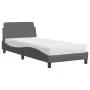 Cama con colchón tela gris oscuro 90x200 cm de vidaXL, Camas y somieres - Ref: Foro24-3208325, Precio: 245,65 €, Descuento: %