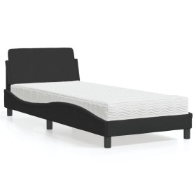 Bed with black velvet mattress 90x200 cm by vidaXL, Beds and slatted bases - Ref: Foro24-3208333, Price: 258,73 €, Discount: %