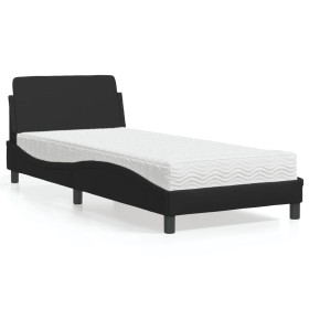Bett mit schwarzer Kunstledermatratze 80x200 cm von vidaXL, Betten und Lattenroste - Ref: Foro24-3208297, Preis: 239,14 €, Ra...