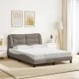 Bed with taupe gray fabric mattress 120x200 cm by vidaXL, Beds and slatted bases - Ref: Foro24-3208524, Price: 391,80 €, Disc...