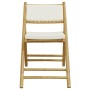Faltbare Bistrostühle mit Kissen, 6 Stück, weiß-cremefarbenes Bambus von vidaXL, Gartenstühle - Ref: Foro24-3208924, Preis: 3...