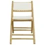 Sillas de bistró plegables con cojines 6 uds bambú blanco crema by vidaXL, Garden chairs - Ref: Foro24-3208924, Price: 377,12...