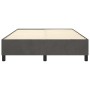 Estructura de cama sin colchón terciopelo gris oscuro 140x190cm