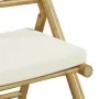 Faltbare Bistrostühle mit Kissen, 6 Stück, weiß-cremefarbenes Bambus von vidaXL, Gartenstühle - Ref: Foro24-3208924, Preis: 3...