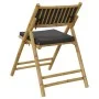 Faltbare Bistrostühle mit Kissen, 6 Stück, dunkelgrauer Bambus. von vidaXL, Gartenstühle - Ref: Foro24-3208926, Preis: 375,48...