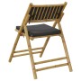 Faltbare Bistrostühle mit Kissen, 6 Stück, dunkelgrauer Bambus. von vidaXL, Gartenstühle - Ref: Foro24-3208926, Preis: 340,60...