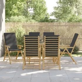 Faltbare, verstellbare Gartenstühle mit 6 grauen Bambus-Kissen. von vidaXL, Gartenstühle - Ref: Foro24-3208930, Preis: 639,33...