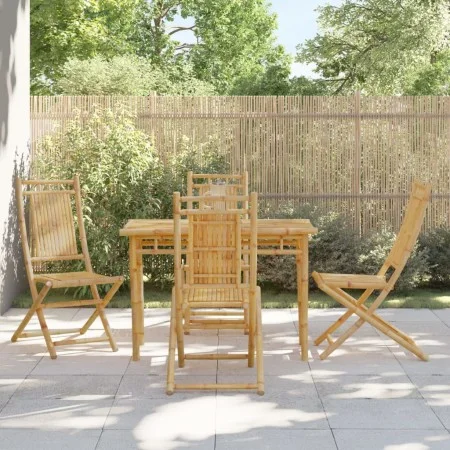 Sillas de jardín plegables 4 unidades bambú 46x66x99 cm de vidaXL, Sillas de jardín - Ref: Foro24-3278511, Precio: 291,90 €, ...
