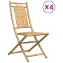 Sillas de jardín plegables 4 unidades bambú 46x66x99 cm by vidaXL, Garden chairs - Ref: Foro24-3278511, Price: 277,14 €, Disc...