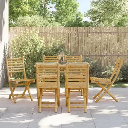 Sillas de jardín plegables 6 unidades bambú 43x54x88 cm de vidaXL, Sillas de jardín - Ref: Foro24-3278518, Precio: 401,67 €, ...