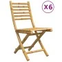Sillas de jardín plegables 6 unidades bambú 43x54x88 cm de vidaXL, Sillas de jardín - Ref: Foro24-3278518, Precio: 401,67 €, ...