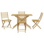 5-teiliges Garten-Esszimmerset aus Bambus von vidaXL, Gartensets - Ref: Foro24-3278530, Preis: 348,21 €, Rabatt: %