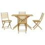 5-teiliges Garten-Esszimmerset aus Bambus von vidaXL, Gartensets - Ref: Foro24-3278530, Preis: 345,16 €, Rabatt: %