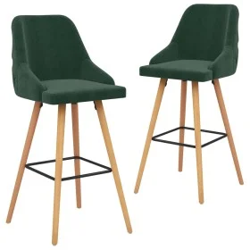 Kitchen stools 2 units dark green velvet by vidaXL, Kitchen stools - Ref: Foro24-289465, Price: 175,51 €, Discount: %