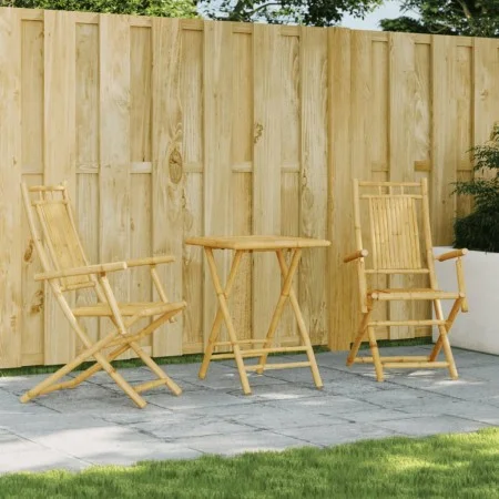 Gartentisch und Stühle Set, 3-teilig, Bambus von vidaXL, Gartensets - Ref: Foro24-3278526, Preis: 221,62 €, Rabatt: %