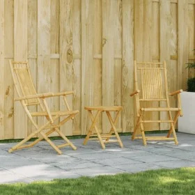 Juego de mesa y sillas de jardín 3 piezas bambú von vidaXL, Gartensets - Ref: Foro24-3278532, Preis: 203,95 €, Rabatt: %