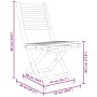 Juego de mesa y sillas de jardín 3 piezas bambú