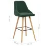 Küchenhocker 2 Einheiten dunkelgrüner Samt von vidaXL, Küchenhocker - Ref: Foro24-289465, Preis: 175,51 €, Rabatt: %