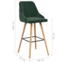 Küchenhocker 2 Einheiten dunkelgrüner Samt von vidaXL, Küchenhocker - Ref: Foro24-289465, Preis: 178,17 €, Rabatt: %