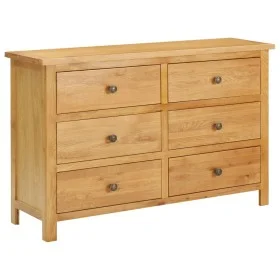 Solid oak wood chest of drawers 105x33.5x73 cm by vidaXL, Drawers - Ref: Foro24-289196, Price: 390,30 €, Discount: %