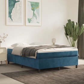 Estructura de cama sin colchón terciopelo azul oscuro 140x190cm Estructura de cama sin colchón terciopelo azul oscuro 140x190cm