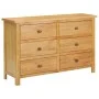 Solid oak wood chest of drawers 105x33.5x73 cm by vidaXL, Drawers - Ref: Foro24-289196, Price: 390,27 €, Discount: %