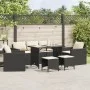 Set de sofás de jardín 6 piezas y cojines ratán sintético negro by vidaXL, Garden sets - Ref: Foro24-3213548, Price: 497,79 €...