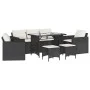 Set de sofás de jardín 6 piezas y cojines ratán sintético negro by vidaXL, Garden sets - Ref: Foro24-3213548, Price: 497,79 €...
