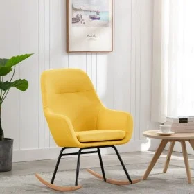 Senfgelber Schaukelstuhl aus Stoff von vidaXL, Schaukelstühle - Ref: Foro24-289544, Preis: 178,92 €, Rabatt: %