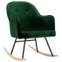 Silla de comedor de terciopelo verde oscuro de vidaXL, Mecedoras - Ref: Foro24-289520, Precio: 105,08 €, Descuento: %