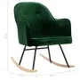 Silla de comedor de terciopelo verde oscuro de vidaXL, Mecedoras - Ref: Foro24-289520, Precio: 105,08 €, Descuento: %