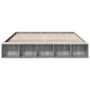 Sonoma gray engineered wood bed frame 180x200 cm by vidaXL, Beds and slatted bases - Ref: Foro24-3280550, Price: 149,58 €, Di...