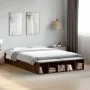 Oak brown engineered wood bed frame 150x200 cm by vidaXL, Beds and slatted bases - Ref: Foro24-3280565, Price: 172,99 €, Disc...