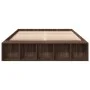 Oak brown engineered wood bed frame 150x200 cm by vidaXL, Beds and slatted bases - Ref: Foro24-3280565, Price: 172,99 €, Disc...