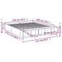 Bettgestell aus eichenbraunem Holzwerkstoff, 150 x 200 cm von vidaXL, Betten und Lattenroste - Ref: Foro24-3280565, Preis: 17...