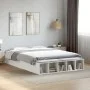 Estructura de cama madera de ingeniería blanca 150x200 cm de vidaXL, Camas y somieres - Ref: Foro24-3280559, Precio: 142,90 €...
