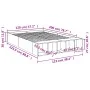 Estructura de cama madera de ingeniería gris Sonoma 120x200 cm de vidaXL, Camas y somieres - Ref: Foro24-3280578, Precio: 131...