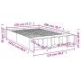 Sonoma gray engineered wood bed frame 120x200 cm by vidaXL, Beds and slatted bases - Ref: Foro24-3280578, Price: 133,25 €, Di...