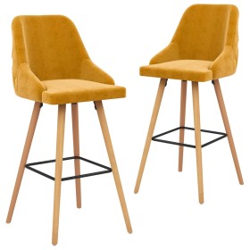 Küchenhocker 2 Einheiten gelber Samt von vidaXL, Küchenhocker - Ref: Foro24-289470, Preis: 177,41 €, Rabatt: %